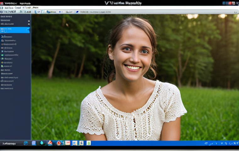 **VirtualBox Simple Setup:** A clean, straightforward VirtualBox interface on a laptop screen, running a Linux distribution. Focus on ease of use and accessibility, highlighting the beginner-friendly nature of the software. Perhaps someone is smiling, successfully setting up a VM.