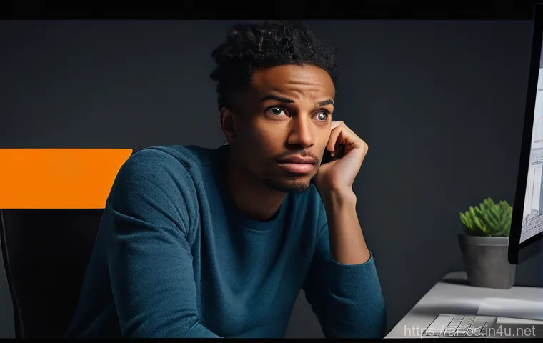 윈도우 10의 고급 시작 옵션 활용 - A person, appearing calm and focused, is seated at a modern desk in a well-lit, minimalist office se...