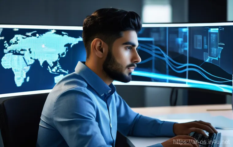 리눅스에서 SSH 설정 및 사용법 - **Prompt:** A close-up, highly detailed shot illustrating the concept of SSH Key Authentication. A h...